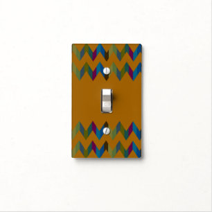 Trendy Chic Chevron Stripes Pattern #7 Light Switch Cover