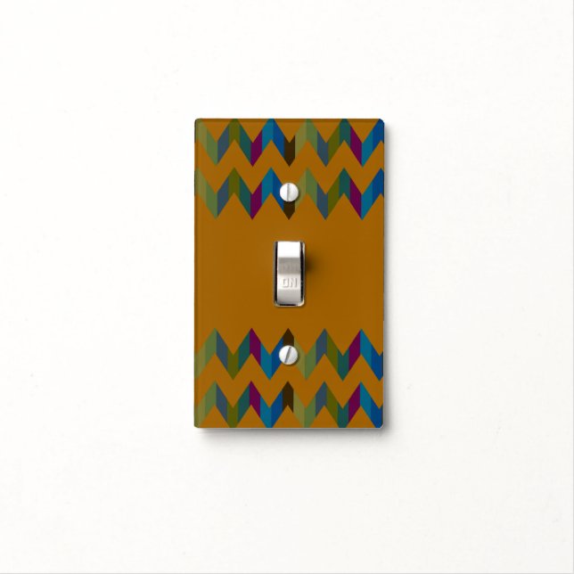 Trendy Chic Chevron Stripes Pattern #7 Light Switch Cover (In Situ)