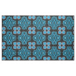 Trendy Chic Geometric Black and Turquoise Pattern Fabric