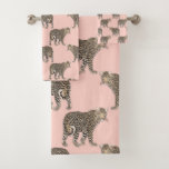 Trendy Chic Leopard Animal Pattern Bath Towel Set at Zazzle