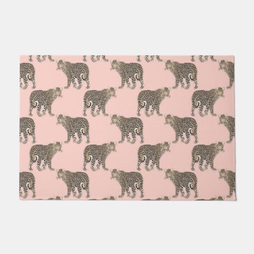 Trendy Chic Leopard Animal Pattern Doormat