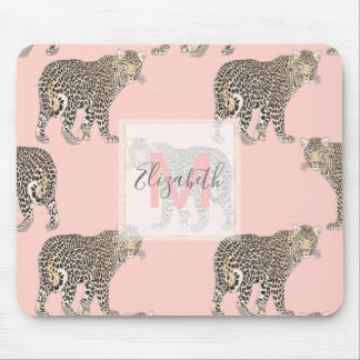 Trendy Chic Leopard Animal Pattern Mouse Pad
