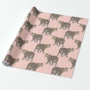 Trendy Chic Leopard Animal Pattern Wrapping Paper