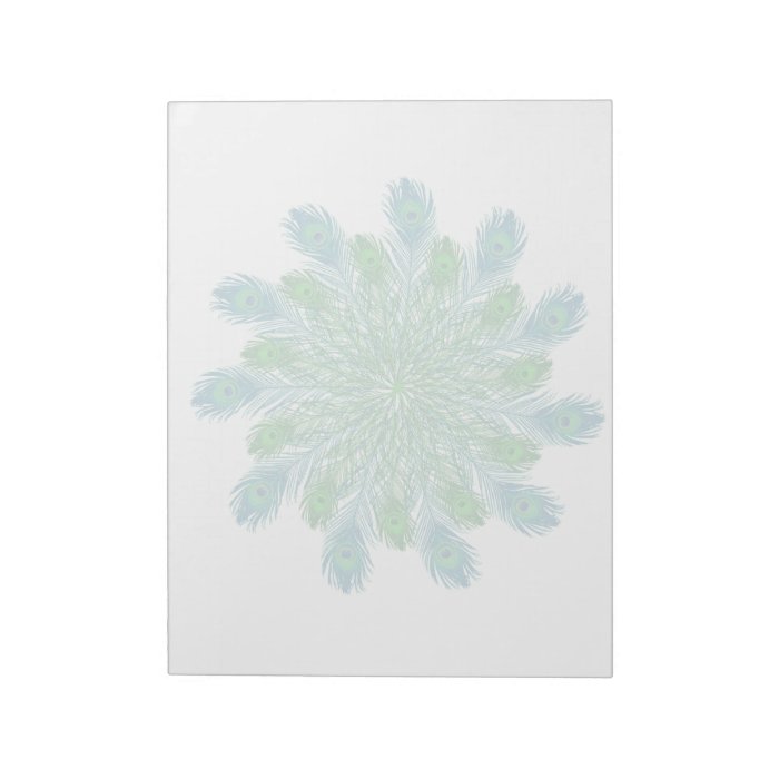 Trendy Chic Peacock Feathers Notepads