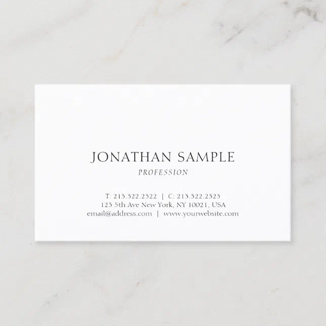 Trendy Chic Simple Graphic Design Modern Template Business Card | Zazzle