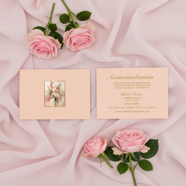 Trendy Chic Wedding Accommodations Enclosure Card (Creator Uploaded)