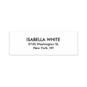 Trendy Chic White Background Simple Plain Elegant Self-inking Stamp