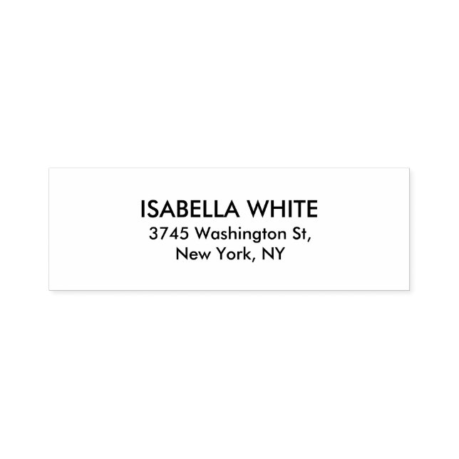 Trendy Chic White Background Simple Plain Elegant Self-inking Stamp (Design)
