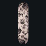Trendy Chic White & Black Vintage Elegant Floral Skateboard<br><div class="desc">Trendy Chic White & Black Vintage Elegant Floral</div>