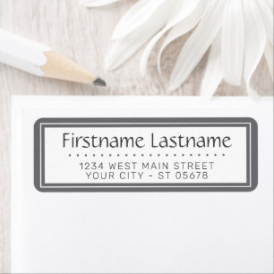 Trendy Chic White Simple Styled Typography Script Label