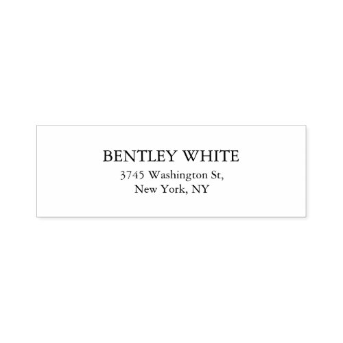 Trendy Chic White Stylish Simple Plain Elegant Self_inking Stamp