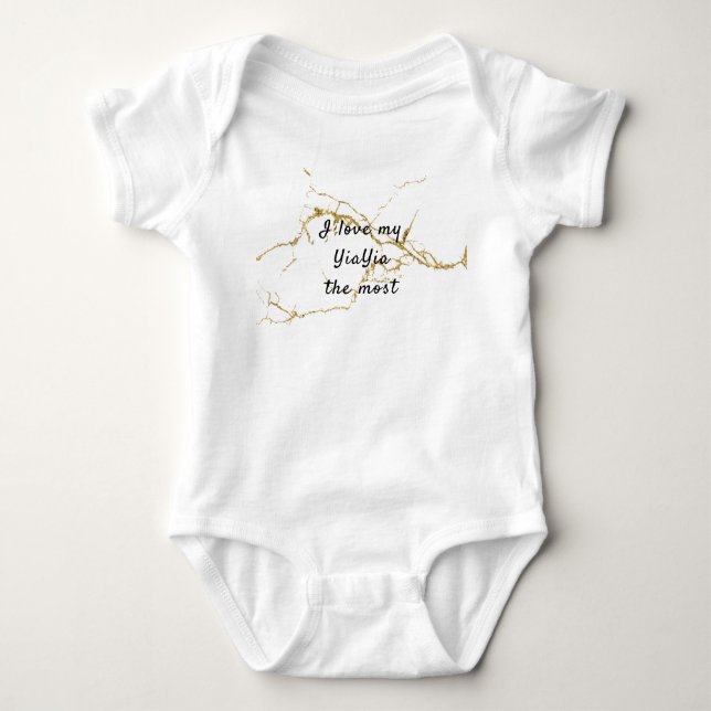 Trendy Chill Out baby grandmother Yiayia Bodysuit (Front)