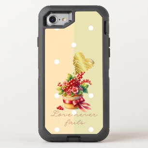Trendy Christian Dot Berry Floral Cupcake Heart OtterBox Defender iPhone SE/8/7 Case
