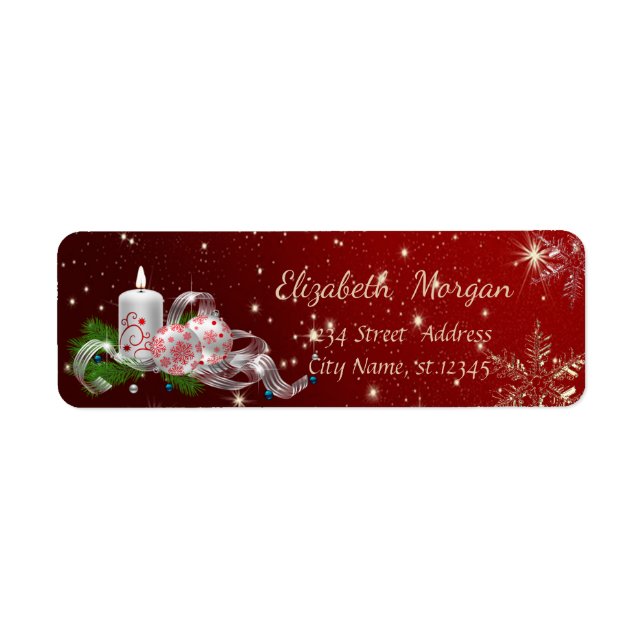 Trendy Christmas Balls,Christmas Candle Label (Front)