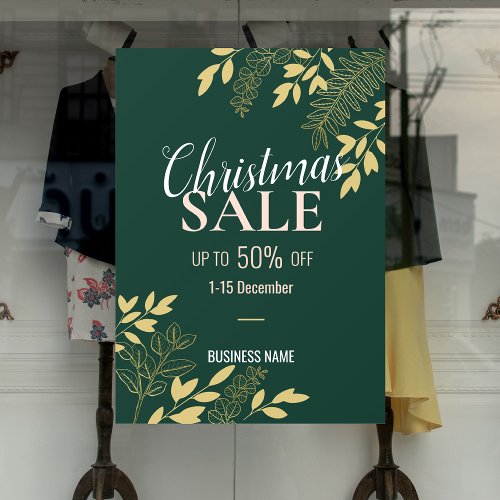 Trendy Christmas Business Sale Store Promotion Ads Window Cling