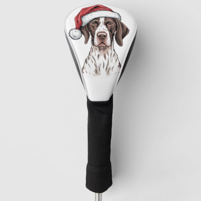 Trendy Christmas German Shorthaired Pointe   Golf Head Cover (Front)