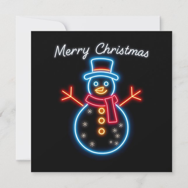 Trendy Christmas Neon Holiday Collection Card (Front)