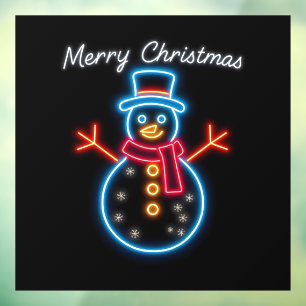 Trendy Christmas Neon Holiday Collection Window Cling