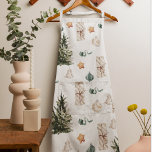 Trendy Christmas Pattern | Watercolor  Apron<br><div class="desc">Trendy Christmas Pattern | Watercolor</div>