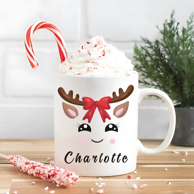 Trendy Christmas Reindeer Coffee Mug (Creator Uploaded)