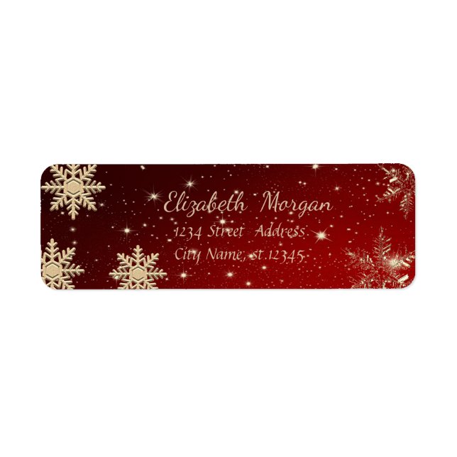 Trendy Christmas,Snowflakes,Red Label (Front)