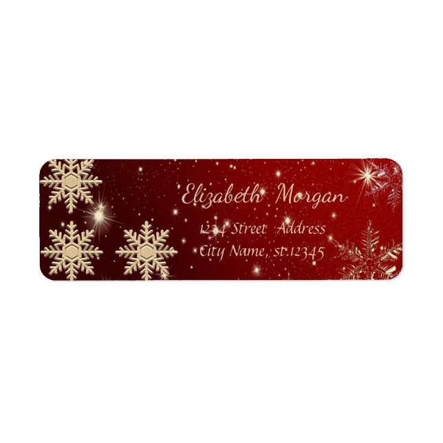 Trendy Christmas,Snowflakes,Red Label (Front)