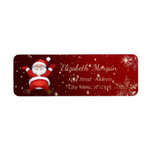 Trendy Christmas Snowflakes,Santa Claus Label