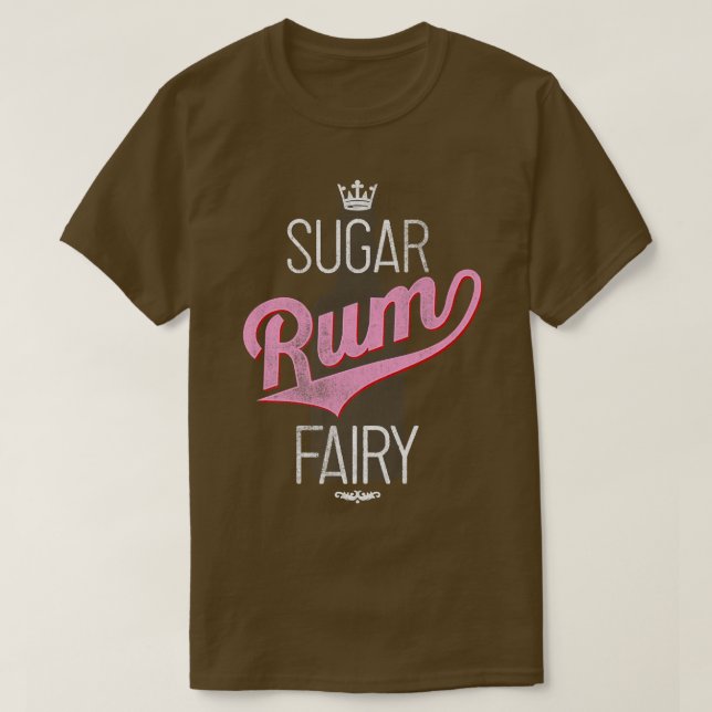 Trendy Christmas Sugar Rum Fairy Bottle Silhouette T-Shirt (Design Front)