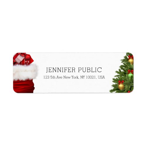 Trendy Christmas Tree Gifts Elegant Template Label