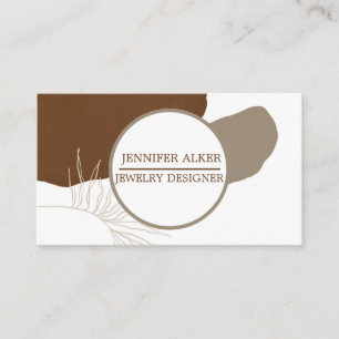 Trendy circle pampas sand Boho Handmade Jewelry Business Card