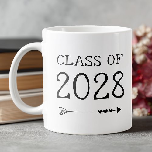 Trendy Class of Graduation Giant Coffee Mug
