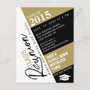 Trendy Class Reunion Design Invitation Postcard