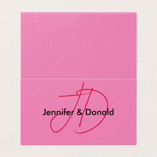 Trendy classical script monogram name (Outside Unfolded)