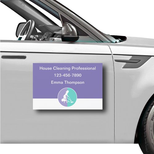 Trendy Cleaning Service Mobile Car Magnets