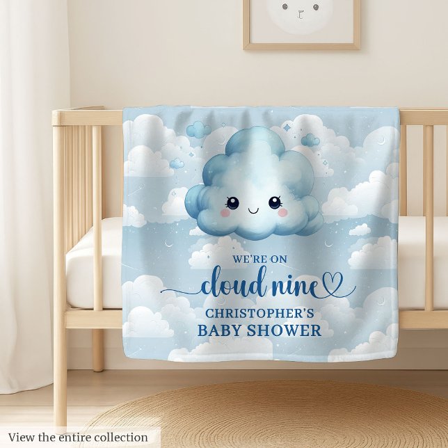 Trendy Cloud Nine Blanket Custom Name Baby Boy Gif (Trendy Cloud Nine Blanket Custom Name Baby Boy Gift)