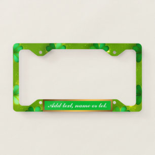 Trendy Clover 4 Lists Green Collection License Plate Frame