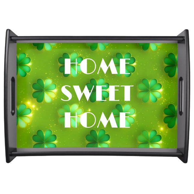 Trendy Clover 4 Lists Green Collection Serving Tray (Front)