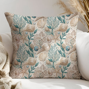 Trendy Coastal Pillow Soft Seaside Color Palette