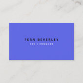 Trendy Cobalt Blue Modern Minimal Simple Stylish Business Card (Front)