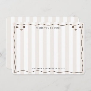 Trendy Coffee Beans Espresso Martini Bridal Shower Thank You Card