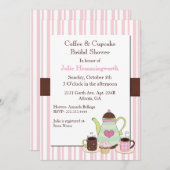 Trendy Coffee Bridal Shower Invitation (Front/Back)