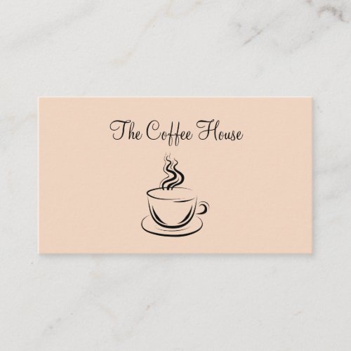 Trendy Coffee Shop Business Card