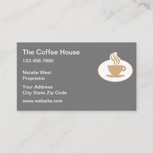 Trendy Coffee Shop Business Cards