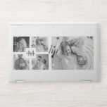 Trendy Collage Family Photo Black & White Initial HP Laptop Skin<br><div class="desc">Introducing our Trendy Collage Five Family Photo Black & White with Initial in Centre . This personalized and stylish collage is the perfect way to showcase your family's cherished memories in a modern and elegant way. Featuring a sleek black and white color scheme, this collage allows you to highlight four...</div>