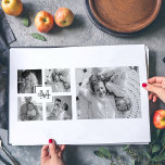 Trendy Collage Family Photo Black & White Initial Placemat<br><div class="desc">Introducing our Trendy Collage Five Family Photo Black & White with Initial in Centre . This personalized and stylish collage is the perfect way to showcase your family's cherished memories in a modern and elegant way. Featuring a sleek black and white color scheme, this collage allows you to highlight four...</div>