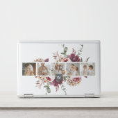 Trendy Collage Family Photo Colorful Flowers Gift HP Laptop Skin (Front)