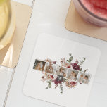 Trendy Collage Family Photo Colorful Flowers Gift Square Paper Coaster<br><div class="desc">Trendy Collage Family Photo Colorful Flowers Gift</div>