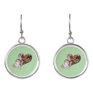 Trendy Collage Family Photo Earrings