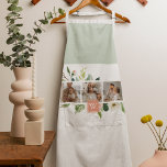 Trendy Collage Family Photo With Flowers Gift Apron<br><div class="desc">Capture beautiful memories with our Trendy Collage Family Photo with Flowers collection on Zazzle. This unique and personalized gift is perfect for showcasing your cherished family moments while incorporating the elegance of flowers and the personal touch of initials. Our collage design allows you to feature multiple family photos in a...</div>