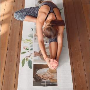 Trendy Collage Family Photo With Flowers Gift Yoga Mat